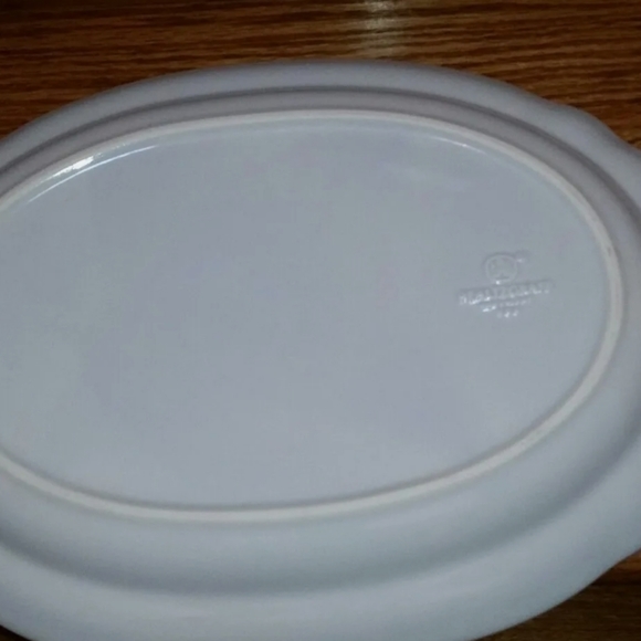 Pfaltzgraff Poetry Blue Rose Pattern Oval Serving Platter glossy 14.5" - Picture 10 of 11